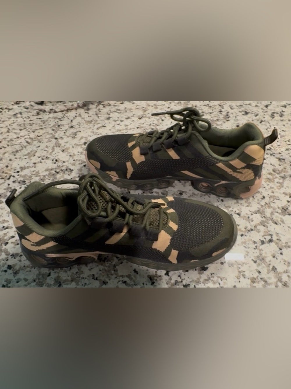 Women’s Olive Green Camo Athletic Sneakers